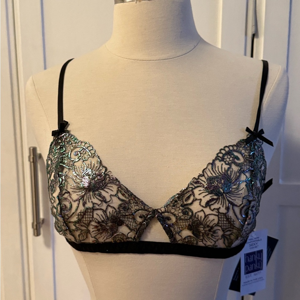 Hanky Panky Black Floral Lace Bralette
